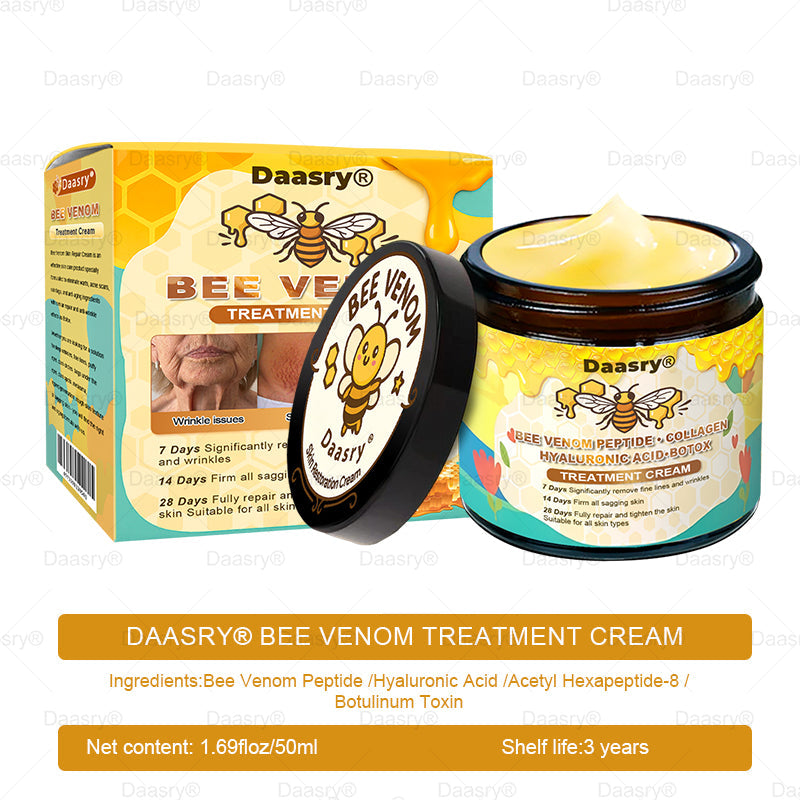 TGA Official: Daasry® Botox Bee Venom Skin Restoration Cream - Anti-aging, Hydrating, Skin Firming & Lifting, Skin Repair, Even Tone, Acne and Dark Spot Treatment, Wart and Mole Removal, and Psoriasis Relief.