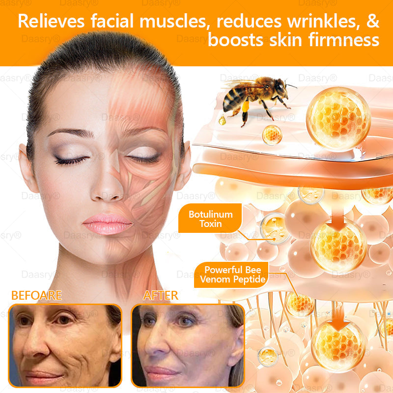 TGA Official: Daasry® Botox Bee Venom Skin Restoration Cream - Anti-aging, Hydrating, Skin Firming & Lifting, Skin Repair, Even Tone, Acne and Dark Spot Treatment, Wart and Mole Removal, and Psoriasis Relief.