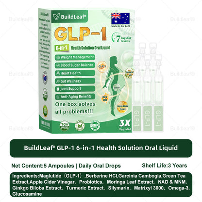 𝖮𝖿𝖿𝗂𝖼𝗂𝖺𝗅 𝖲𝗍𝗈𝗋𝖾 | 𝑩𝒖𝐢𝒍𝒅𝑳𝒆𝐚𝒇® GL𝐏-1 6-𝒊𝒏-1 𝑯𝒆𝒂𝒍𝒕𝒉 𝑺𝒐𝒍𝒖𝒕𝒊𝒐𝒏 𝖮𝗋𝖺𝗅 𝐋𝐢𝐪𝐮𝐢𝐝 (𝑱𝒖𝒔𝒕 𝒐𝒏𝒄𝒆 𝒂 𝒅𝒂𝒚, 𝘃𝗶𝘀𝗶𝗯𝗹𝗲 𝗰𝗵𝗮𝗻𝗴𝗲𝘀 𝗶𝗻 𝟳 𝗱𝗮𝘆𝘀） ✅ 𝘍𝘰𝘳 𝘰𝘣𝘦𝘴𝘪𝘵𝘺, 𝘤𝘢𝘳𝘥𝘪𝘰𝘷𝘢𝘴𝘤𝘶𝘭𝘢𝘳 𝘩𝘦𝘢𝘭𝘵𝘩,𝙙𝙞𝙖𝙗𝙚𝙩𝙚𝙨, 𝙨𝙡𝙚𝙚𝙥 𝐚𝐩𝐧𝐞𝐚, 𝐆𝐮𝐭 𝐇𝐞𝐚𝐥𝐭𝐡, 𝐣𝐨𝐢𝐧𝐭 𝐢𝐬𝐬𝐮𝐞𝐬, 𝐚𝐧𝐝 𝐦𝐨𝐫𝐞